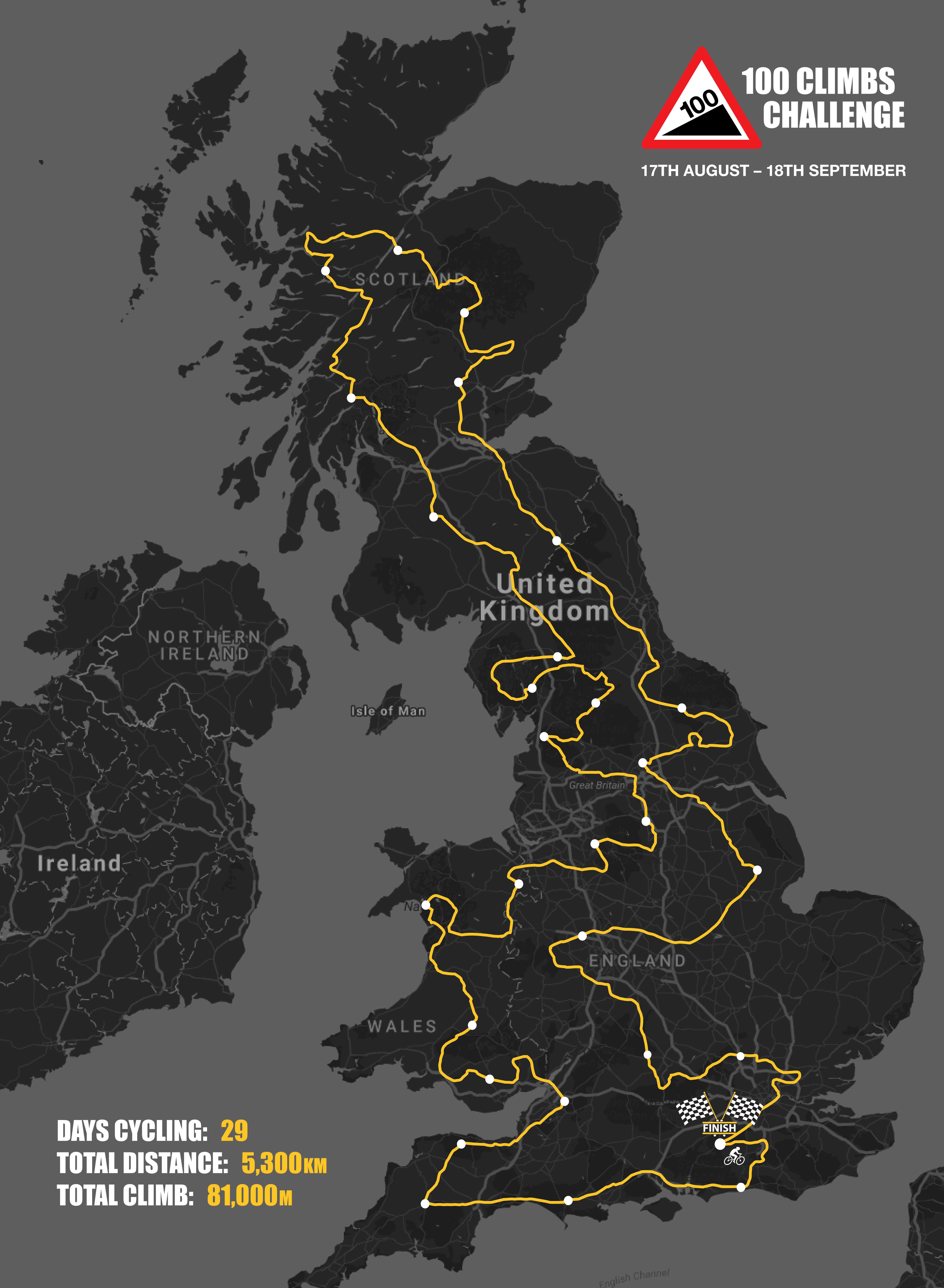The entire route map